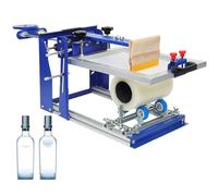 Impresora de pantalla manual para objetos redondos, compatible con botellas de plástico/vidrio/metal, marco de acero duradero para una amplia aplicación