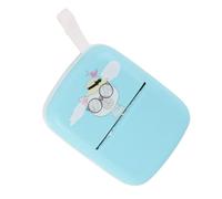 Impresora de Pegatinas, Carcasa de Plástico, Resolución Portátil de 200 Ppp, Mini Impresora Térmica de Amplia Aplicación, Fácil Operación para el Hogar (Blue)