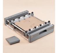 Impresora de plantillas PCB, estación de impresión manual pequeña SMT de malla de acero con función de placa de acero de apriete y raspador de 80 mm de ancho para montaje de PCB de precisión