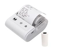 Impresora de Recibos Térmica Portátil Mini USB y Conexión BT de 2 Pulgadas 57mm, Impresora Inalámbrica de Alta Velocidad con 1 Rollo de Papel Incluido, Compatible con iOS, Android, Windows para Ventas