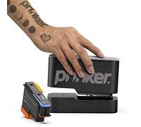 Impresora de tatuajes temporales Prinker S Black, tatuajes personalizados en segundos, resistente al agua y lavable con jabón, compatible con Android e iOS, tinta cosmética negra incluida.