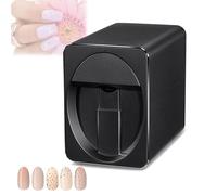 Impresora de uñas 3D compatible con WiFi/DIY, impresora de uñas digital, impresora de uñas DIY controlada por una aplicación móvil, adecuada para salones de uñas domésticos.(Black)