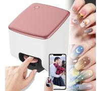 Impresora De Uñas 3D Digital con Cartucho De Tinta (Impresión De Aproximadamente 500 Veces), Portátil Y Móvil, Compatible con Aplicaciones, para Crear Fotos, Dibujos Animados Y Textos.