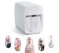 Impresora De Uñas 3D, Digital Mobile Nail Art Printer, Impresión Color Alta Definición 2400 PPP, Patrones Personalizados, Impresora Uñas Reconocimiento Preciso con Cartucho de Tinta