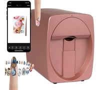 Impresora De UñAs Comercial, Mini MáQuina EléCtrica Para Pintar UñAs, MáQuina Digital AutomáTica Para Arte De UñAs A Color(Rose Gold)
