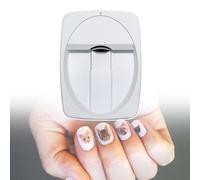 Impresora de uñas Ligera, impresión Ajustable de Imagen, Texto y Forma. Máquina de impresión de uñas de sobremesa Que Imprime en 30 Segundos, Color Oro Rosa y Blanco.