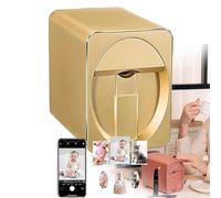 Impresora digital móvil para uñas, impresora 3D compatible con WiFi/DIY, máquina portátil para pintar uñas en 10 segundos, imprime y graba en un solo paso, más de 1000 imágenes(Gold)