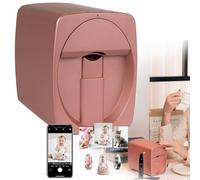 Impresora digital móvil para uñas, impresora 3D compatible con WiFi/DIY, máquina portátil para pintar uñas en 10 segundos, imprime y graba en un solo paso, más de 1000 imágenes(Rose Gold)