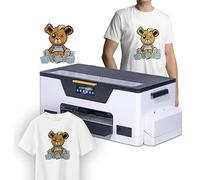 Impresora DTF de camisa, mini impresora A3 XP600 DTF con alimentador de rollo, máquina de impresión directa a película para ropa oscura y clara