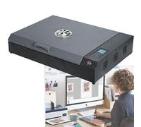 Impresora DTF portátil, impresora textil DTF multicolor, horno de secado de aluminio de doble calentamiento con pantalla digital, ajuste de temperatura de 0 a 200 °C, horno de secado de 930 W