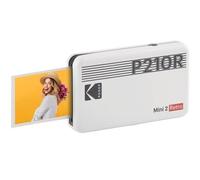 Kodak Mini 2 Retro 4Pass, Impresora Fotográfica + 8 Hojas, Fotos Instantáneas Tamaño 54X86mm, Conexión Inalámbrica Bluetooth - Blanco