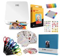 Impresora fotográfica móvil instantánea Kodak Step Slim - Kit: 20 Paquetes de Papel Zink, Tijeras, álbum de Recortes, marcadores, Juegos de Pegatinas