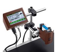 Impresora industrial de inyección de tinta: codificador de lotes en línea para texto, número, fecha de fabricación/caducidad, hora, MRP, código QR, código de barras, gráficos (25,4 mm)