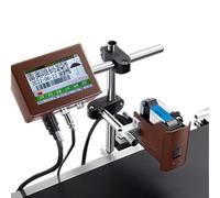 Impresora industrial de inyección de tinta, máquina de codificación automática en línea para texto, código QR, código de barras, número de lote, etiquetas e impresión de fecha con pantalla táctil