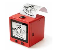 Impresora Inteligente De Pegatinas De Voz Con IA Con Pantalla De Visualización: Impresora De Etiquetas Térmicas, Fabricante De Pegatinas Portátil Sin Tinta Y Mini Fabricante De Etiquetas(Red)