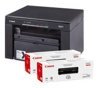 Impresora láser 3 en 1 en blanco y negro Canon i-SENSYS MF3010 + 2 cartuchos de tóner negro