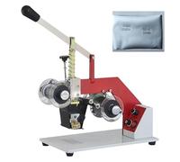 Impresora manual de estampado en caliente, temperatura ajustable de 10 a 60 impresiones/minuto, marca de logotipo de código de fecha para cuero, tela y madera