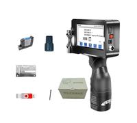 Impresora manual de inyección de tinta, Impresora de pistola de mano con código de barras de 600DPI y 24 idiomas, máquina de codificación de impresora de inyección de tinta portátil de altura de impre