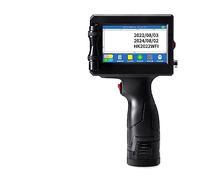 Impresora pequeña Totalmente automática de Mano, Etiqueta, Bolsa de Embalaje, código QR, código de Barras, Impresora de inyección de Tinta portátil (12,7 mm, Negro 1)