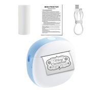 Impresora portátil de bolsillo sin tinta para fotos, etiquetas y proyectos escolares, 1 rollo de impresora adhesiva de papel