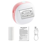 Impresora portátil de bolsillo sin tinta para fotos, etiquetas y proyectos escolares, 1 rollo de impresora adhesiva de papel