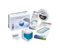 Impresora portátil inalámbrica Colop E-Mark Go Stempel en color azul y blanco