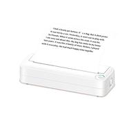 Impresora Portátil Inalámbrica, Impresora Térmica Bluetooth A4 de 200 Ppp, Impresora sin Tinta Mini para Viajes de Oficina Móvil, Compatible con Teléfonos Android e IOS