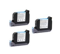 Impresora portátil JS12 600DPI Premier A Level, Cartucho de Tinta Colorido de inyección de Tinta de Secado rápido con solvente ecológico, Altura de impresión de 12,7mm(JS12-Black-3pcs)