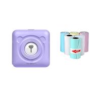 Impresora portátil Mini impresora térmica térmica inalámbrica DIY Sticker Label Maker Self-Adhesive Paper Rolls (color: 203 dpi 6 colores rolls)