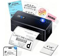Impresora térmica de etiquetas Bluetooth de 4 x 6, impresora inalámbrica de etiquetas de envío para pequeñas empresas, compatible con iOS, Android y Mac, utilizada para Amazon, Shopify, eBay, Esty