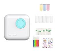 Impresora térmica de etiquetas de 1200 mAh, compatible con Bluetooth, impresora de etiquetas, impresora de envío para notas de oficina, portátil, térmicamente para fotos, recibos y etiquetas