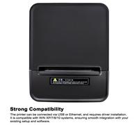 Impresora térmica de recibos Bisofice de 80 mm, 250 mm/s, alta velocidad, USB y Ethernet, 2 rollos