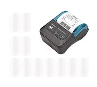 Impresora térmica de Recibos portátil de 58 mm Impresoras de Bolsillo Mini móviles de 2 Pulgadas con 6 Rollos de Papel térmico Conexión USB e inalámbrica BT Compatible con Windows/Android/iOS for