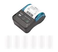 Impresora térmica de Recibos portátil de 58 mm Impresoras de Bolsillo Mini móviles de 2 Pulgadas con 6 Rollos de Papel térmico Conexión USB e inalámbrica BT Compatible con Windows/Android/iOS for