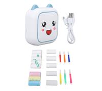 Impresora térmica para hacer pegatinas con soporte para aplicación, mini impresora inalámbrica sin tinta para uso en oficina, hogar y escuela,