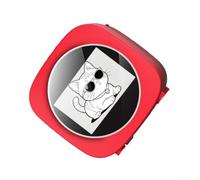 Impresora térmica portátil de voz con IA para mini impresora de imágenes para notas, diarios, impresora de smartphone para iOS para Android, dispositivo rojo compacto de 88 x 88 mm para escuela