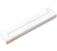 Impresora Térmica Portátil Inalámbrica Sin Tinta A4, Impresora Bluetooth, Mini Impresora Compacta para Uso Doméstico Y De Oficina Monocromo, Blanco 100 Hojas De Papel De Impresión