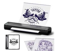 Impresora Termica Tattoo, Zoolion M08F Impresora Tatuajes Copiadora con 10 Piezas de Papel Transfer, Termocopiadora Tatuaje, Termocopiadora Support Phone & PC, Termocopiadora Tattoo para Principiantes