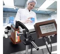 Impresoras industriales de inyección de tinta de 12,7 mm/25,4 mm - Codificador de inyección de tinta de impresora pequeña, máquina de codificación automática para impresión de fecha de caducidad -