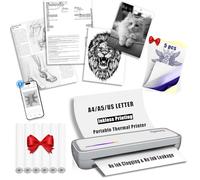 Impresoras térmicas inalámbricas portátiles para uso doméstico, sin tinta, compatible con impresora mini Bluetooth, para papel térmico de letras estadounidenses de 8.5 x 11 pulgadas, compatible con