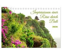 Impressionen einer Reise durch Bali (Tischkalender 2026 DIN A5 quer), CALVENDO Monatskalender: Bali, die westlichste der kleinen Sundainseln, lockt mit ihrer Schönheit Touristen aus aller Welt an.