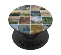 Impressionist Art Collage Pattern for Museum and Art Lovers PopSockets PopGrip Adhesivo
