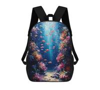 Impressionist Inspired Underwater Paradise Mochilas Para Niños Mochilas Escolares Mochila Escolar Para Niños Impresa En 3D Mochilas De Viaje De Moda Para Niños De Primaria Y Secundaria 17inch