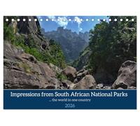 Impressions of South African National Parks (Desk Calendar 2026 DIN A5 landscape), CALVENDO 12 Month DeskCalendar: Nature scenes from some of the most fascinating places in South Africa
