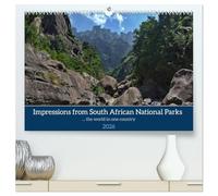 Impressions of South African National Parks (High Quality Premium Wall Calendar 2026 DIN A2 landscape),CALVENDO 12 Month Wall Calendar: Nature scenes ... the most fascinating places in South Africa