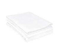 Impressions Superior - Juego de Fundas de Almohada 51 x 76 cm de Franela de algodón, Color Blanco Liso