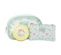 Impressions Vanity BT21 - Juego de 3 bolsas de maquillaje con bolsas grandes, medianas y pequeñas, organización de maquillaje con bolsillo interior, material de PVC transparente, bolsa de cosméticos