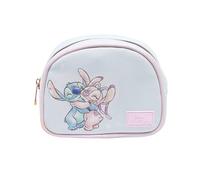 Impressions Vanity Stitch Love Bugs - Bolsa de cosméticos para mujer, piel saffiano sintética, bolsa de maquillaje impresa con puntadas para mujer, interior forrado, bolsillos deslizantes, bolsa de