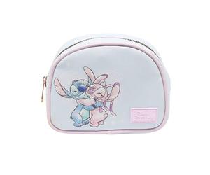 Impressions Vanity Stitch Love Bugs - Bolsa de cosméticos para mujer, piel saffiano sintética, bolsa de maquillaje impresa con puntadas para mujer, interior forrado, bolsillos deslizantes, bolsa de