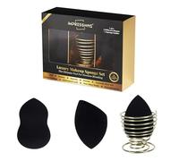 ImpressionZ Premium Makeup Sponge Set - 3 Pcs Blending Sponges with 1 Holder, Multi-Shape Cosmetic Applicators for Foundation, Liquid, Cream, and Powder - Vegan & Cruelty-Free, Smooth Application
